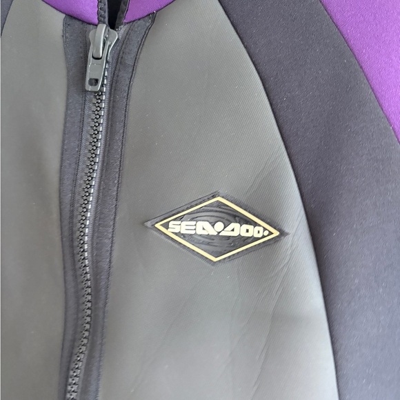 Vintage SEA DOO wetsuit top XL rare long sleeve purple - Picture 3 of 9